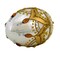 Miss Christmas 4.5 Inch Small White And Gold Faberge Egg Christmas Tree Ornament , Christmas Decor Easter Retro Style